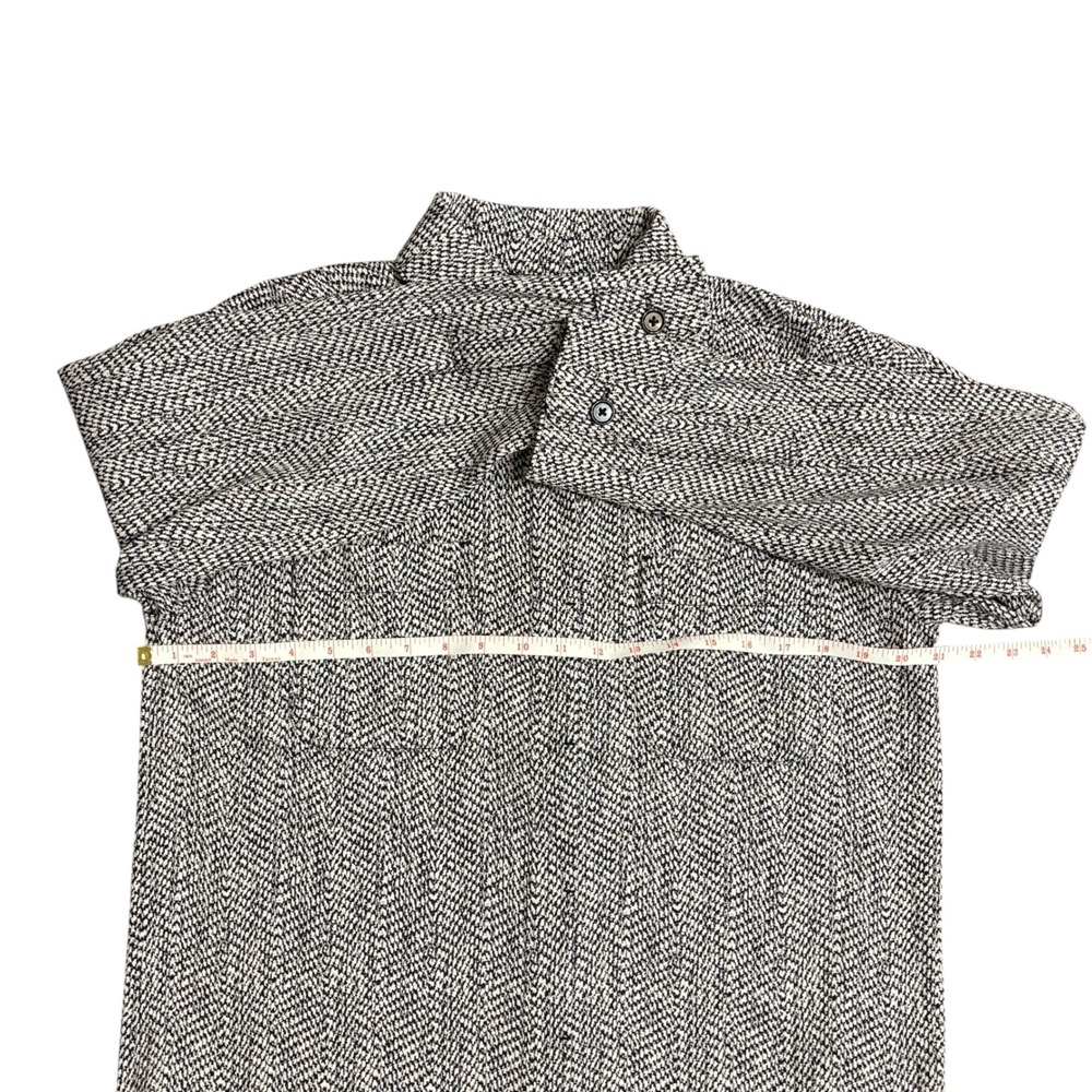 Athleta Black White Herringbone Oversized Button Up Braiden Shirt Jacket Sz XS - Picture 10 of 14
